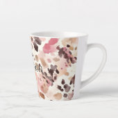 Tasse Latte Crème rose Brown léopard Anniversaire (Droite)