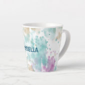 Tasse Latte Crème rose mauve Aqua Mint Abstraite (Angle droit)