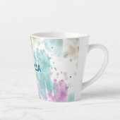 Tasse Latte Crème rose mauve Aqua Mint Abstraite (Droite)