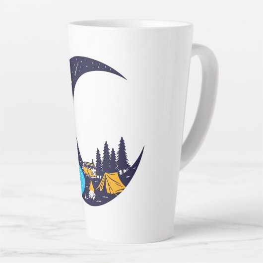 Tasse Latte Crescent Moon Adventure Camping (Angle droit)