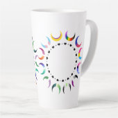 Tasse Latte Crescent Pride Lunes et Coeurs Noirs (Angle droit)