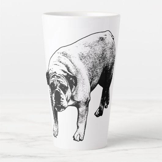 Tasse Latte Crisp Noel Bulldog (Devant)