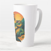 Tasse Latte Crocodile d'été sans fin - Rétro (Angle droit)