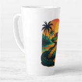 Tasse Latte Crocodile d'été sans fin - Rétro (Angle gauche)