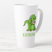 Tasse Latte crocodile vert (Angle droit)