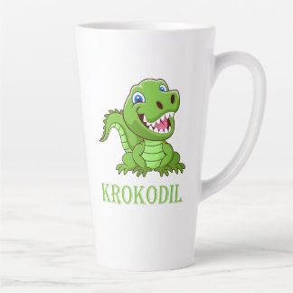Tasse Latte crocodile vert