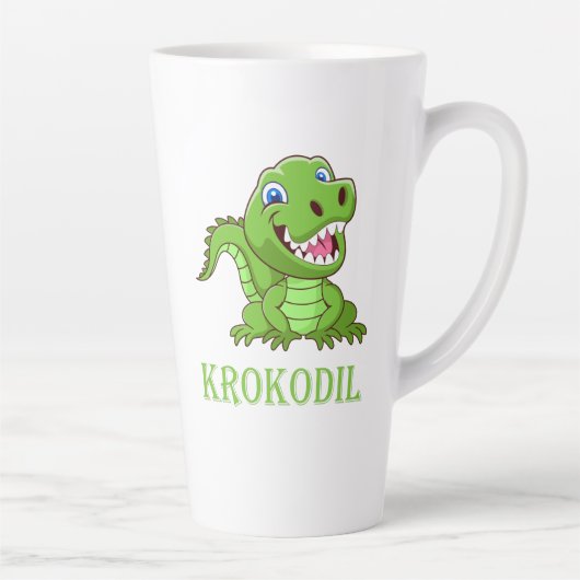Tasse Latte crocodile vert (Droite)