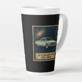 Tasse Latte Croiseur Rétro dans l'Espace Profond (Angle droit)