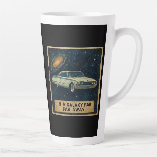 Tasse Latte Croiseur Rétro dans l'Espace Profond (Droite)