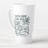 Tasse Latte Croisière en bateau Jungle, Parc à thème, Design m (Angle gauche)