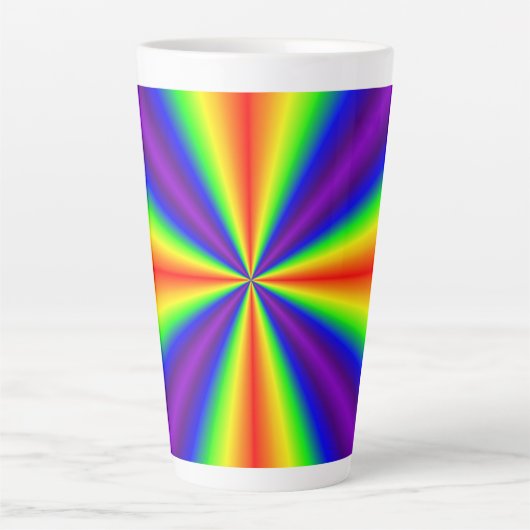Tasse Latte Croix arc-en-ciel (Devant)