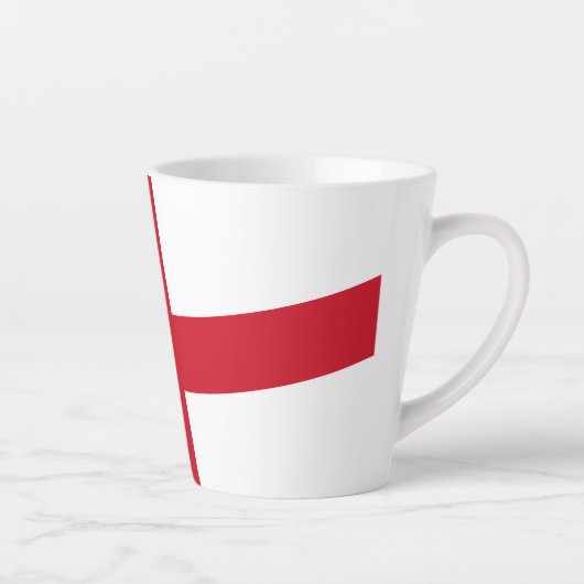 Tasse Latte Croix de St George ~ Drapeau d'Angleterre  (Droite)
