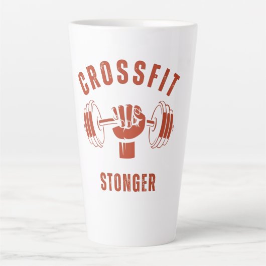 Tasse Latte CrossFit Stronger--Power & Strength Mindset (Devant)