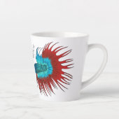 Tasse Latte Crowntail betta fish dessin animé (Droite)