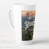 Tasse Latte Croyez en vous-même (Angle gauche)