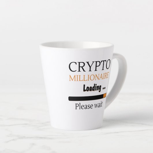 Tasse Latte Crypto Millionaire Loading funny trading nft (Angle droit)