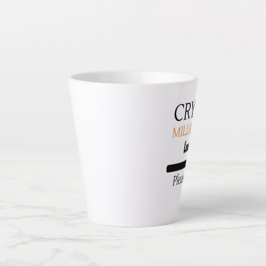 Tasse Latte Crypto Millionaire Loading funny trading nft (Devant)