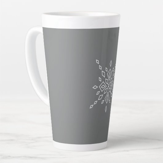 Tasse Latte Crystalized Snowflake (Angle gauche)