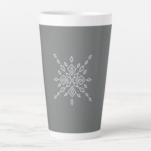 Tasse Latte Crystalized Snowflake (Devant)