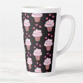 Tasse Latte Cubes Cupcakes Rose Et Noir (Droite)