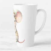 Tasse Latte Cuisine Florale Souris Couronne Fleur (Droite)