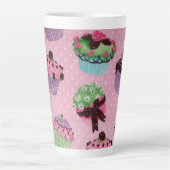 Tasse Latte Cupcake rose (Devant)