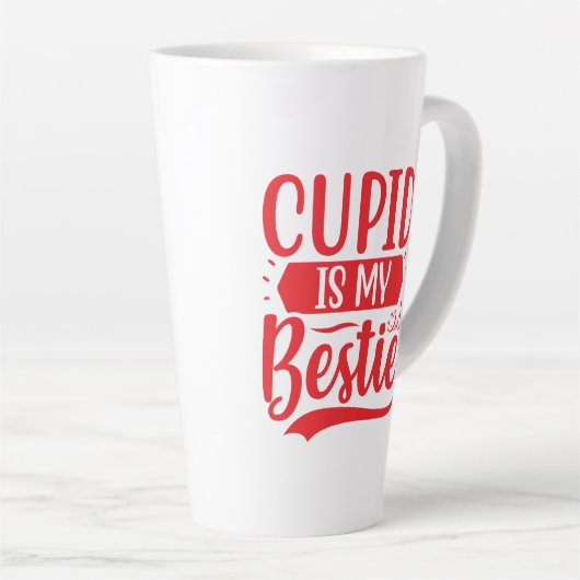 Tasse Latte cupide est ma bestie (Angle droit)