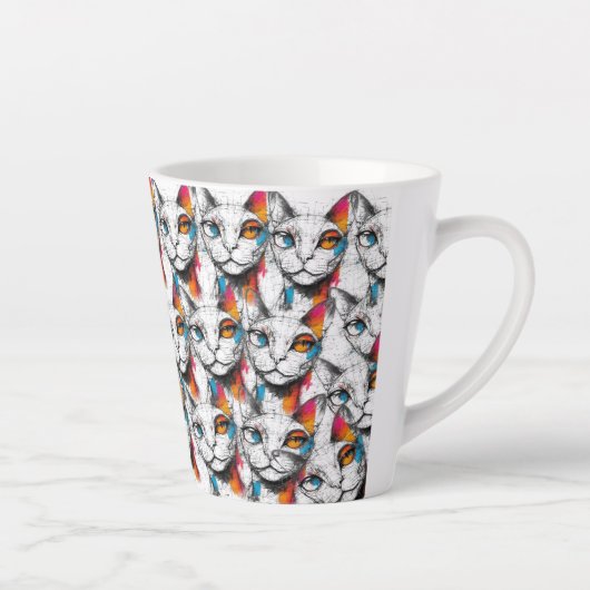 Tasse Latte Curieux Kitty (Droite)