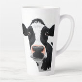 Tasse Latte Curiosité de vache en gros plan (Droite)