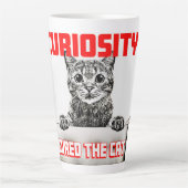 Tasse Latte Curiosité soignée Chat (Devant)