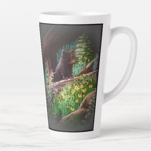 Tasse Latte Curious BearLatte Coupe (Droite)