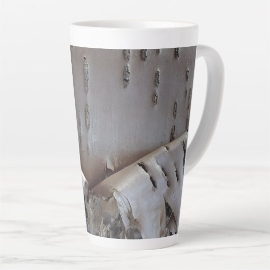 Tasse Latte Curly Birch Bark Tree Rustic (Angle droit)