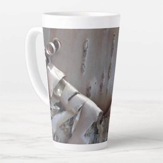 Tasse Latte Curly Birch Bark Tree Rustic (Angle gauche)