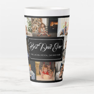 Tasse Latte Custom 8 Photo Collage Meilleure bouteille d'eau p