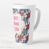 Tasse Latte Custom and personalized watercolor floral  (Angle droit)