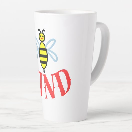 Tasse Latte Custom Bee Kind Personalized Gift  (Angle droit)