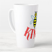 Tasse Latte Custom Bee Kind Personalized Gift  (Angle gauche)