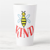 Tasse Latte Custom Bee Kind Personalized Gift  (Devant)