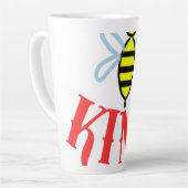 Tasse Latte Custom Bee Kind Personalized Gift  (Angle gauche)