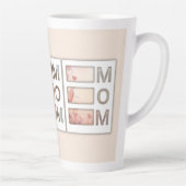 Tasse Latte Custom best Mom 3 Photo Grid Birthday Keepsake (Droite)