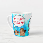 Tasse Latte Custom ♥ CIAO BELLA ♥ Cherub Angles (Angle gauche)