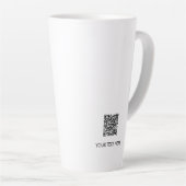 Tasse Latte Custom Company Business Logo QR Code Promotional (Angle droit)