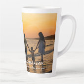 Tasse Latte Custom Filmstrip Frames Photo Collage with Text (Droite)