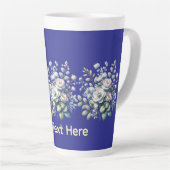 Tasse Latte Custom flower design  (Angle droit)