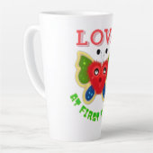 Tasse Latte Custom Fuzzy Heart Butterfly Gift (Angle gauche)