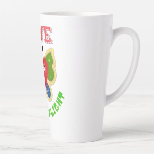 Tasse Latte Custom Fuzzy Heart Butterfly Gift (Droite)