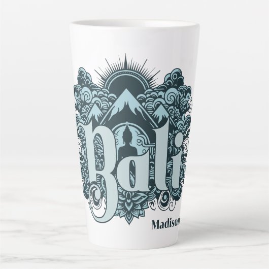 Tasse Latte Custom Name Bali (Devant)
