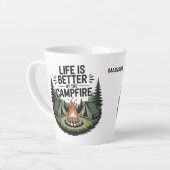 Tasse Latte Custom Name Camping (Angle gauche)