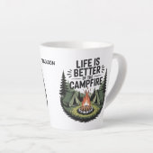 Tasse Latte Custom Name Camping (Angle droit)