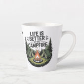 Tasse Latte Custom Name Camping (Droite)